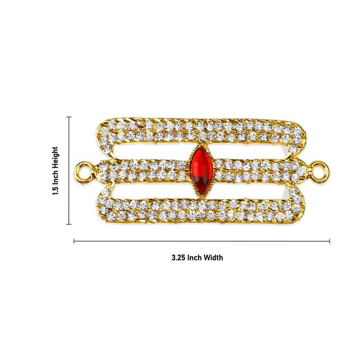 Vibuthi Pattai  - 1.5 x 3.25 Inches |  Vibhuti Stone/ Shiva Vibuthi/ Tripundra Tilak for Deity - Head & Face Accessories