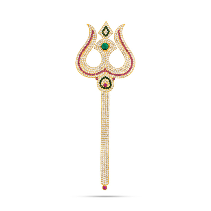 Trishul - 11 x 4 Inches | Stone Astras/ God Shiva Trishul/ Amman Soolam for Deity Decor