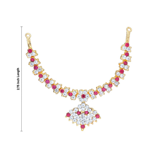 Stone Necklace - 2.75 Inches | Stone Jewellery for Deity Decor - Neck & Body Accessories