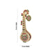 Stone Veena - 8 x 3 Inches | Multicolour Stone Saraswati Veenai for Deity Decor - Deity Accessories