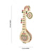 Stone Veena - 10 x 3.5 Inches | Multicoloured Stone Veenai/ Deity Ornament - Deity Accessories