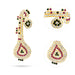 Stone Veena - 4 x 1.25 Inches | Multicoloured Stone Veenai/ Deity Ornament - Deity Accessories