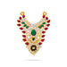 2 Step Stone Necklace - 3 x 2 Inches | 2 Step Haram/ Multicolour Stone Jewellery for Deity - Neck & Body Accessories
