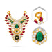 2 Step Stone Necklace - 3 x 2 Inches | 2 Step Haram/ Multicolour Stone Jewellery for Deity - Neck & Body Accessories