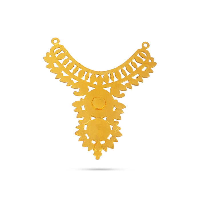 Stone Necklace - 4 Inches | Multicolour Stone Jewellery/ Artificial Stone Jewelry For Deity Decor