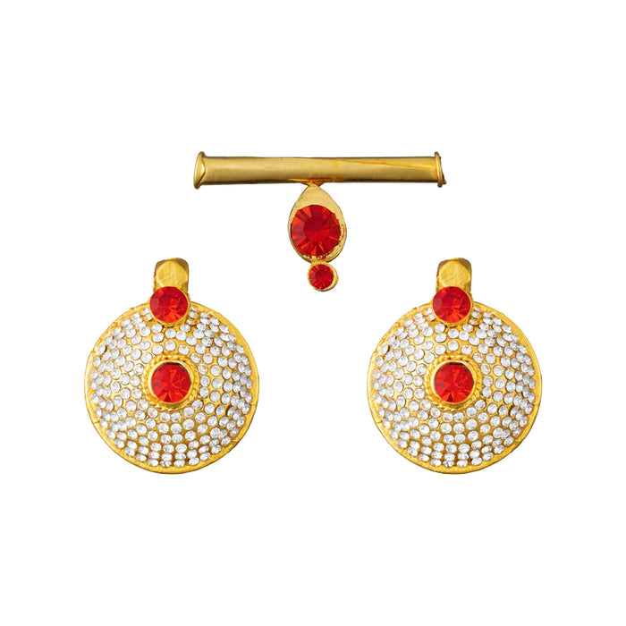 Mangalsutra - 1 x 0.5 Inches | Stone Thali/ Mangalyam Thali/ Thirumangalyam for Deity