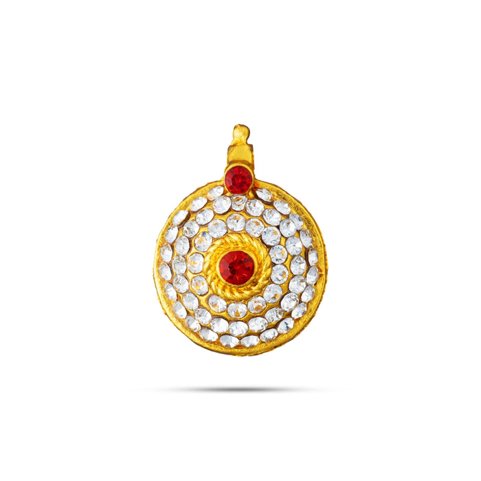 Mangal Sutra - 1 x 0.75 Inches | Thali Mangalsutra/ Stone With Gold Polish Jewellery / Mangala Sutra for Deity
