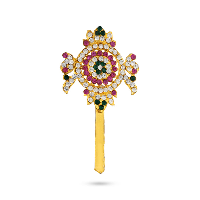 Shankh Chakra Set - 3 x 1.75 Inches | Stone Jewellery/ Venkateswara Shanku Chakram for Deity Decoration