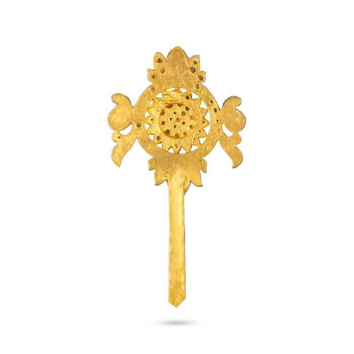 Shankh Chakra Set - 3 x 1.75 Inches | Stone Jewellery/ Venkateswara Shanku Chakram for Deity Decoration