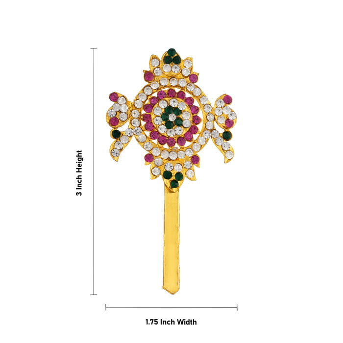 Shankh Chakra Set - 3 x 1.75 Inches | Stone Jewellery/ Venkateswara Shanku Chakram for Deity Decoration