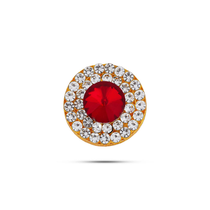 Stone Bindi - 1 Inches | Stone Pottu / Tilak Stone / Bindi With Stone For Deity Decor