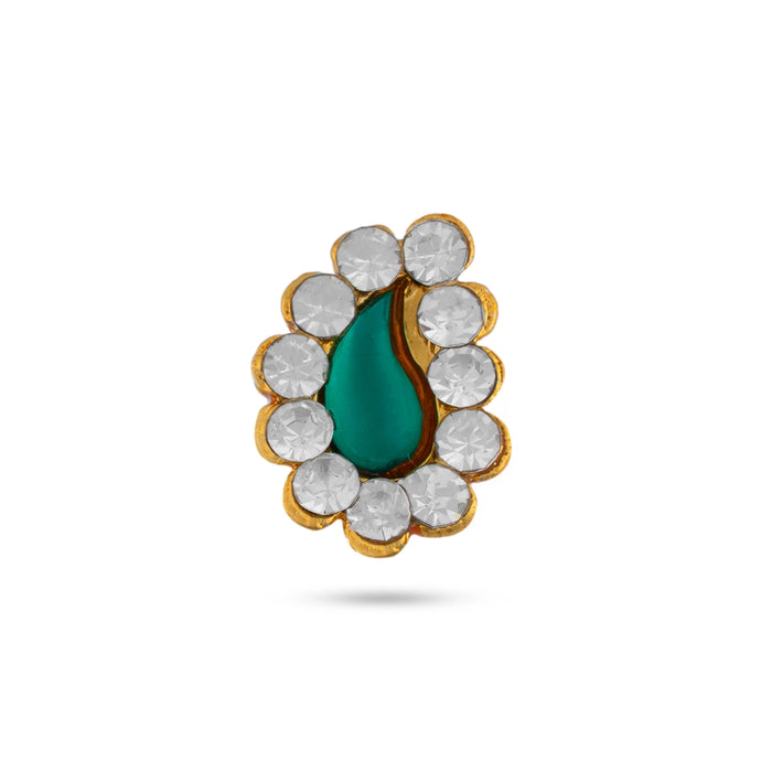 Stone Pottu - 0.5 x 0.25 Inches | Stone Bindi/ Tilak/ Bottu For Deity Decor