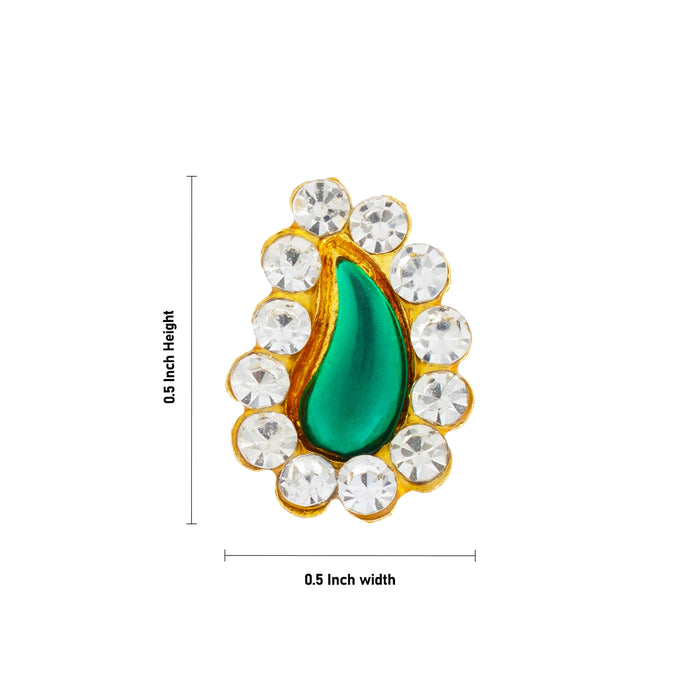 Stone Pottu - 0.5 x 0.5 Inches | Amman Pottu/ Stone Bindi/ Stone Tilak for Deity Decor