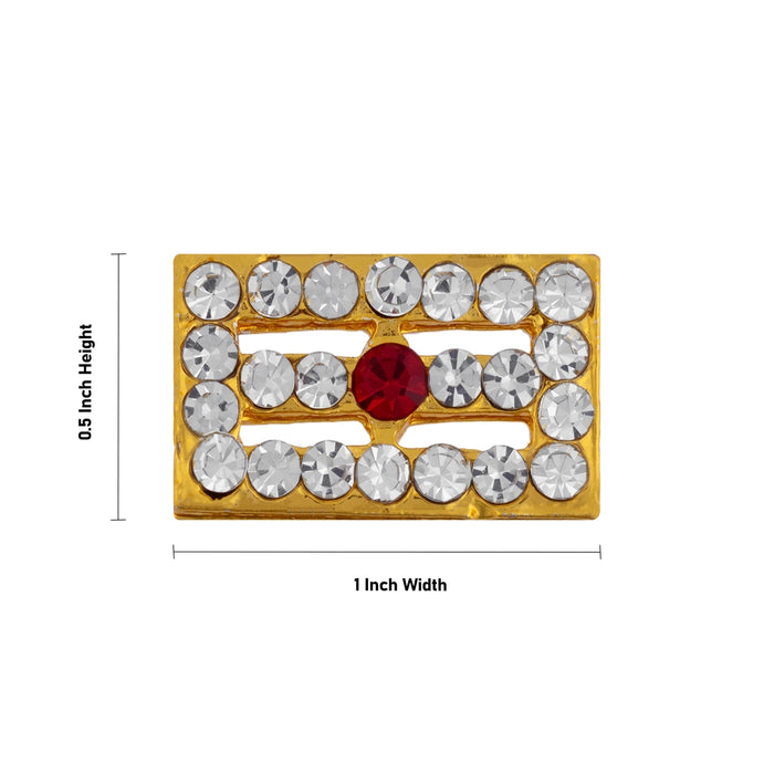 Stone Vibuthi Pattai - 0.5 x 1 Inches | Stone Tripundra Tilak/ Thiruneer Pattai for Deity