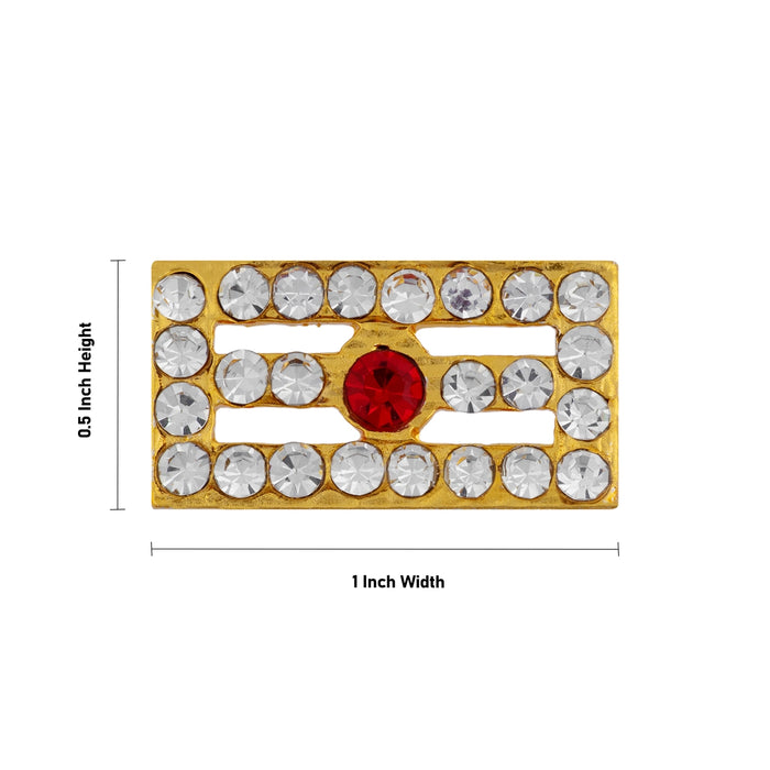Shivan Vibuthi Pattai - 0.5 x 1 Inches | Tripundra Tilak/ Shiva Vibhuti Pattai for Deity Decoration