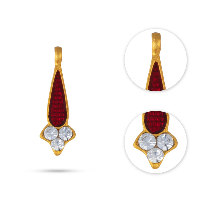 Stone Pottu - 0.75 x 0.5 Inches | Stone Tilak/ Stone Bindi for Deity