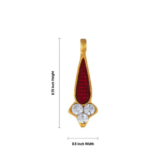 Stone Pottu - 0.75 x 0.5 Inches | Stone Tilak/ Stone Bindi for Deity
