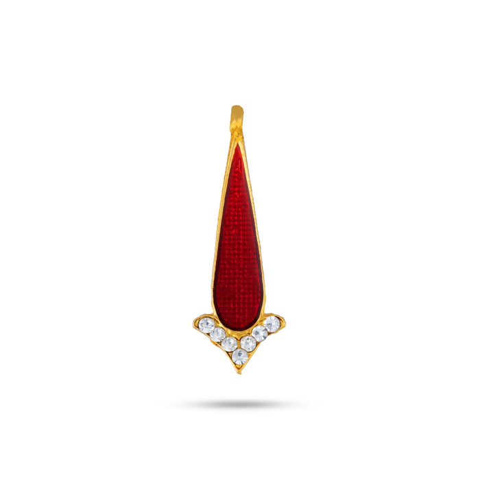 Stone Pottu - 1.75 x 0.5 Inches | Stone Bindi/ Stone Tilakam for Deity Decor