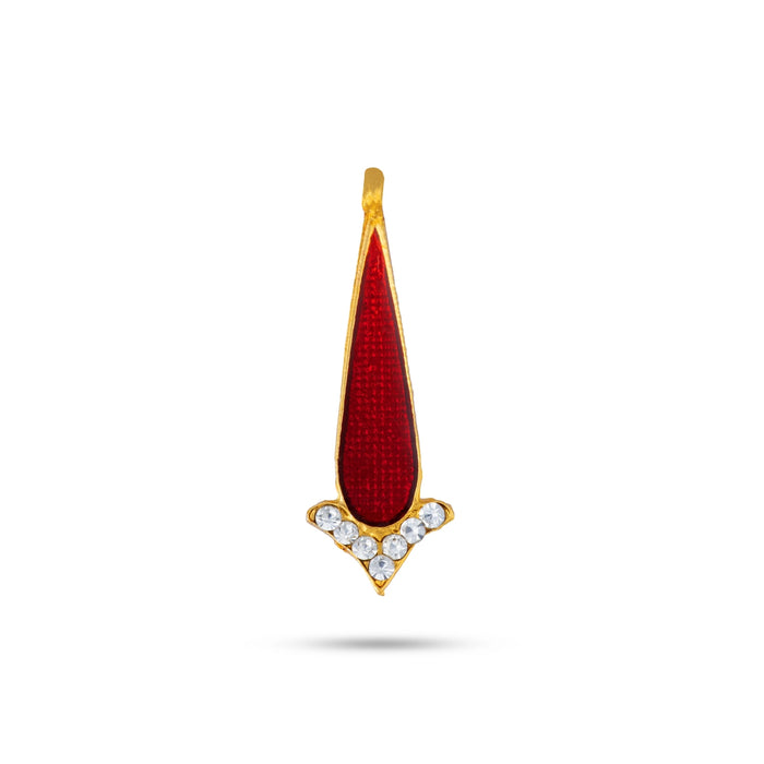 Stone Tilak - 2 x 0.5 Inches | Goddess Bindi / Stone Bindi / Tilak Stone for Deity