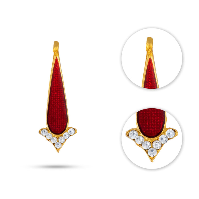 Stone Tilak - 2 x 0.5 Inches | Goddess Bindi / Stone Bindi / Tilak Stone for Deity
