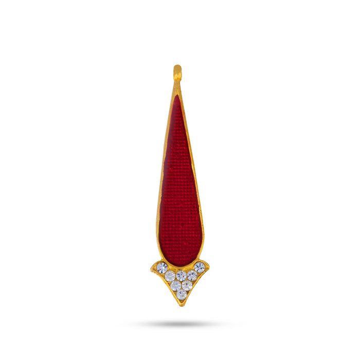 Stone Tilakam - 3.25 x 1 Inches | Goddess Pottu / Stone Bindi / Tilak Stone for Deity