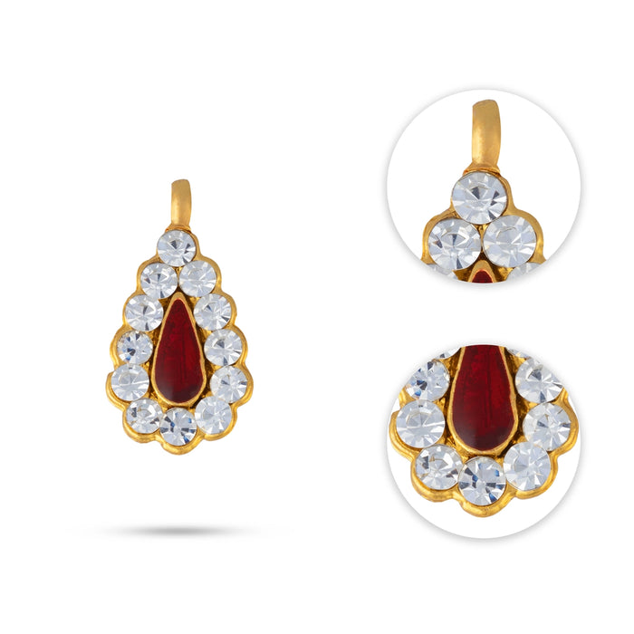 Stone Pendant - 0.75 x 0.5 Inches | Tilak Design Stone Locket/ Stone Dollar for Deity