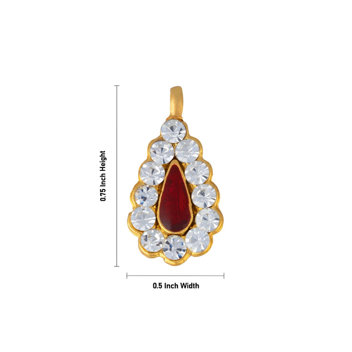 Stone Pendant - 0.75 x 0.5 Inches | Tilak Design Stone Locket/ Stone Dollar for Deity