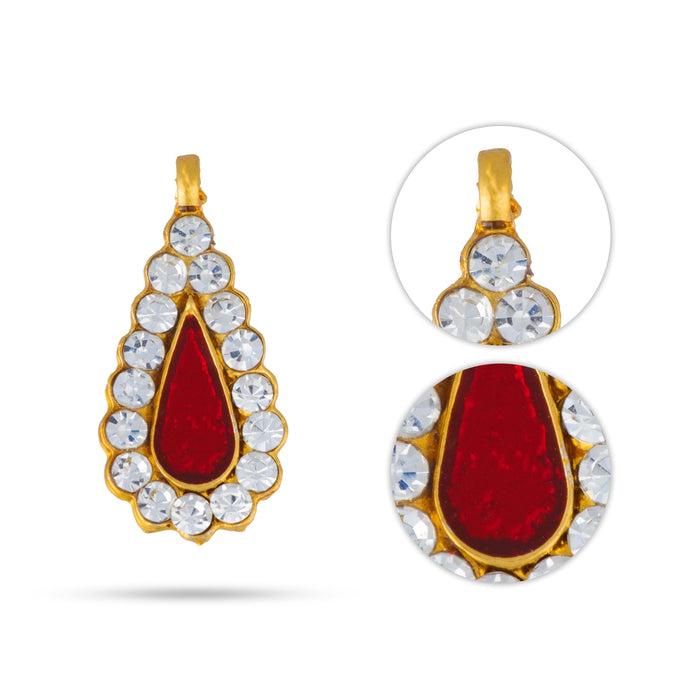 Stone Dollar - 1 x 0.5 Inches | Tilak Design Stone Locket/ Stone Pendant for Deity