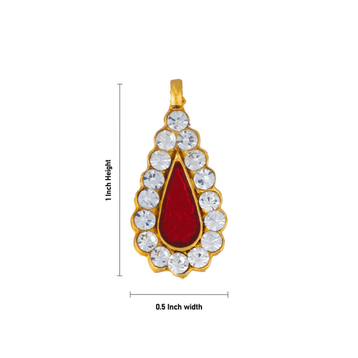Stone Dollar - 1 x 0.5 Inches | Tilak Design Stone Locket/ Stone Pendant for Deity