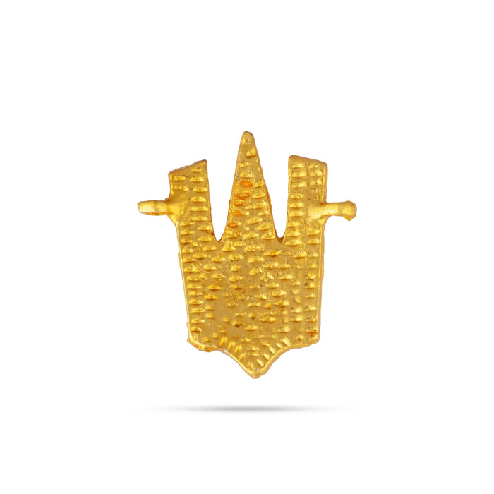 Perumal Namam - 1 x 0.75 Inches | V Shape Vishnu Tilak/ Stone Vishnu Namam For Deity Decor