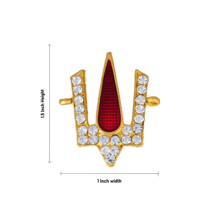 Vishnu Tilak - 1.5 x 1 Inches | Stone Perumal Namam/ Thenkalai V Shape Namam For Bhagwan