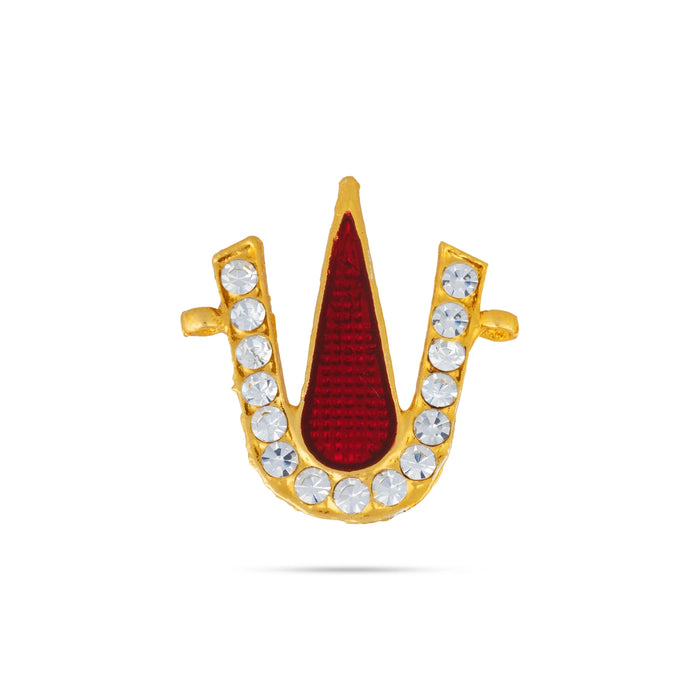 Vishnu Namam - 1.25 x 0.5 Inches | U Shape Vishnu Tilak / Stone Perumal Namam For Deity Decor