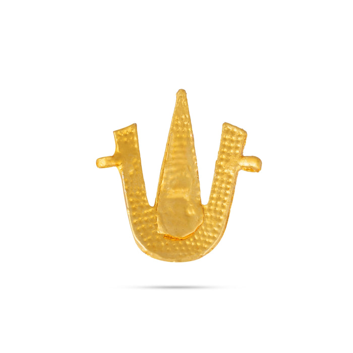Vishnu Namam - 1.25 x 0.5 Inches | U Shape Vishnu Tilak / Stone Perumal Namam For Deity Decor