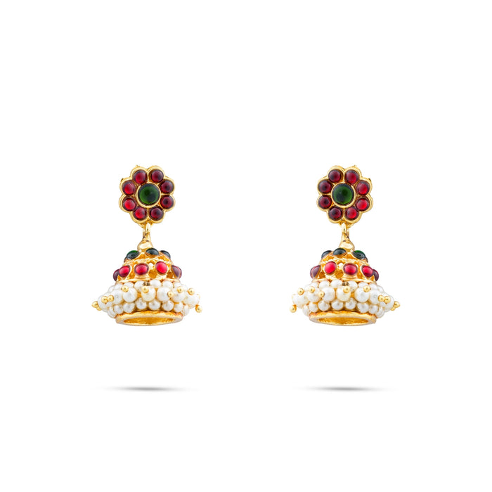 Kemp Jumka | Kemp Jumkha/ Beads With Stone Earring/ Stone Jewellery for Women - Dance Jewellery
