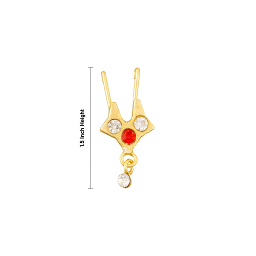 Nathu Bullaku Pair - 1.5 Inches | Nathni Nose Studs/ Nose Bullaku Nose Pin/ Nose Ring For Deity Decor - Head & Face Accessories