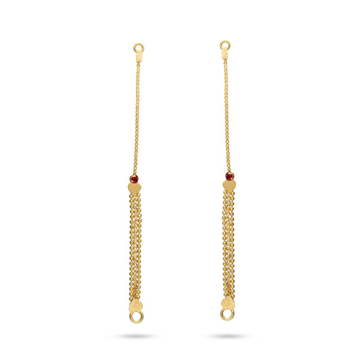 Mattal - 5 Inches | Ear Chain / Artificial Jewellery / Gold Polish Jewellery for Women - Ethnic Wear Accessories