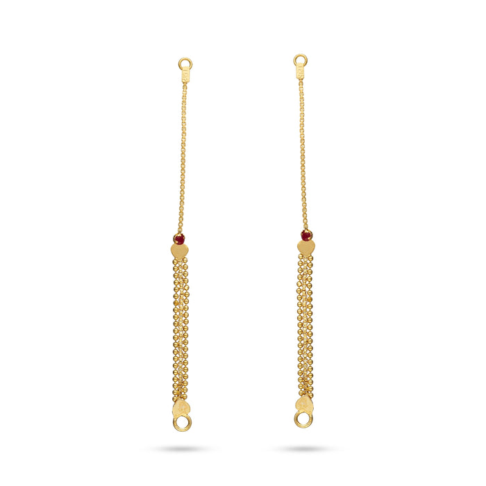Mattal - 5 Inches | Ear Chain / Artificial Jewellery / Gold Polish Jewellery for Women - Ethnic Wear Accessories