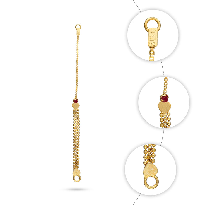 Mattal - 5 Inches | Ear Chain / Artificial Jewellery / Gold Polish Jewellery for Women - Ethnic Wear Accessories