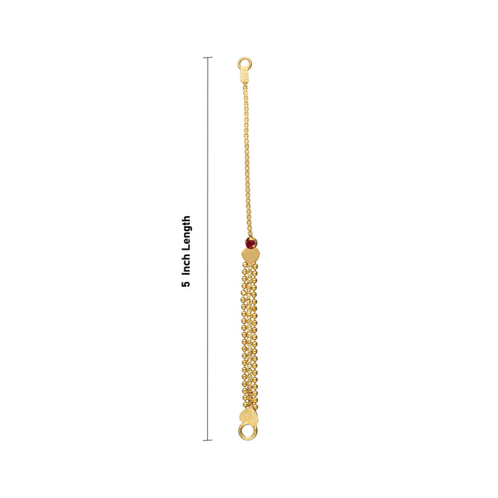 Mattal - 5 Inches | Ear Chain / Artificial Jewellery / Gold Polish Jewellery for Women - Ethnic Wear Accessories