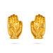 Varamahalakshmi Hand Pair- 1.25 X 0.75 Inches | Gold Polish Hastam/ Single Stone Laxmi Hand/ Hastham For Deity - Neck & Body Accessories