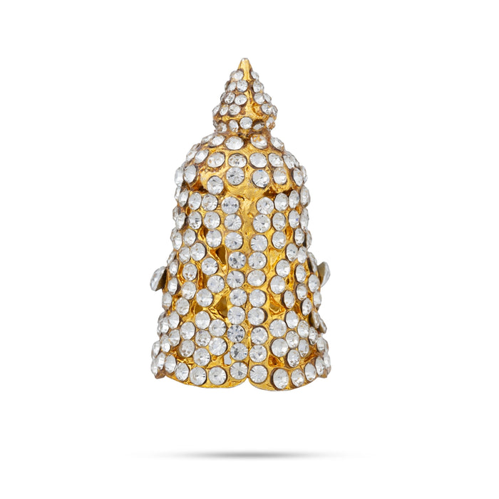 Stone Crown - 2 x 1 Inches | Kireedam/ Stone Kiridam/ Mukut for Deity - Head & Face Accessories