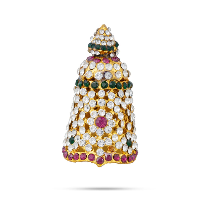 Stone Crown - 2 x 1 Inches | Kireedam/ Stone Kiridam/ Mukut for Deity - Head & Face Accessories