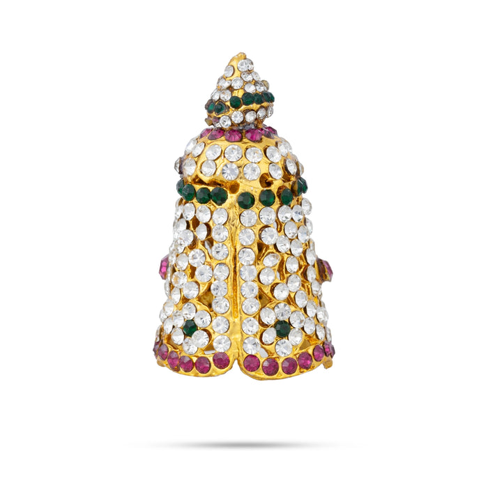 Stone Crown - 2 x 1 Inches | Kireedam/ Stone Kiridam/ Mukut for Deity - Head & Face Accessories