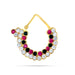 Nathu Bullaku - 1.5 x 0.5 Inches | Multicolour Stone Nose Ring / Mukuthi / Stone Nose Pin for Deity - Head & Face Accessories