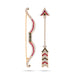 Stone Bow With Arrow - 7 Inches | Multicolour Stone Weapon/ Stone Jewelry For Deity Alankaram - Deity Accessories