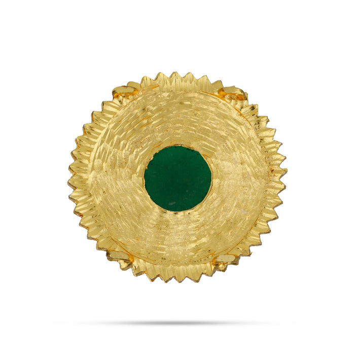 Stone Pendant - 2.25 Inches | Multicolour Stone Locket/ Artificial Jewelry/ Stone Dollar for Deity - Neck & Body Accessories