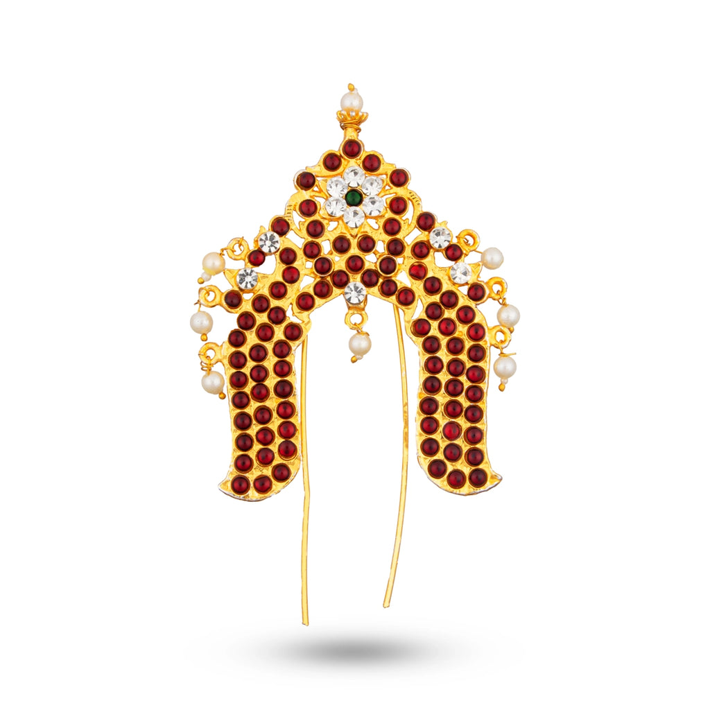 Stone Jada Billa - 5 x 3 Inches | Vankey Jada Pin/ Hair Accessory for Deity