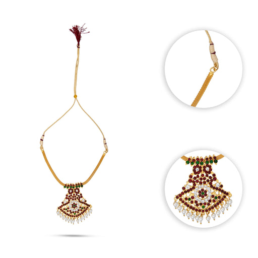 Kemp Necklace - 5.5 Inches | Stone Necklace/ Stone Bharatanatyam Jewellery/ Dance Jewellery for Women - Dance Jewellery