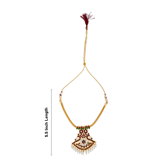 Kemp Necklace - 5.5 Inches | Stone Necklace/ Stone Bharatanatyam Jewellery/ Dance Jewellery for Women - Dance Jewellery