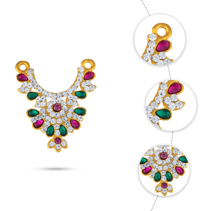 Stone Necklace - 1.75 Inches | Small Necklace / Artificial Jewelry / Stone Jewellery for Deity Decor